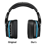 Geekria Comfort Extra Thick Replacement Ear Pads Compatible with Logitech G935, G933, G635, G633, G533 Gaming Headphones, Earpad Cushions (Black)