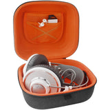 Geekria Shield Headphones Case Compatible with Sennheiser HD820, HD800S, HD800, HD700, HD599SE Case, Replacement Protective Hard Shell Travel Carrying Bag with Accessories Storage ( Dark Grey)