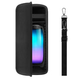 Geekria Shield Speaker Case Compatible with JBL Pulse 4 Replacement Hard Shell Portable Speaker Protective Carrying Bag with Cable Storage Keychain Hook (Black)