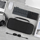 Geekria Audio Interface Carrying Case, Compatible with Yamaha SEQTRAK / Mobile Music Ideastation, EVA Hard Shell Portable Travel Bag (Dark Gray)