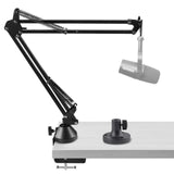 Geekria for Creators Microphone Arm Compatible with Shure MV88+, SM7B, MV7, MV7X, SM58, SM57, Mic Boom Arm Mount Adapter, Suspension Stand, Mic Scissor Arm, Desk Mount Holder