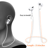 Geekria Wireless Earphone Magnetic Anti-Lost Strap Accessories, Soft Silicone Sport Earphones Anti-Lost Strap, Lanyard, Compatible with Airpods Full Range, SAMSUNG, Anker Soundcore (White/2 Pack)