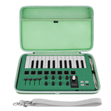 Geekria USB MIDI Keyboard Controller Hand Case, Compatible with Arturia MiniLab 3 / MiniLab MkII 25 Slim-Key, Hard Shell Travel Carrying Bag (Mint Green)