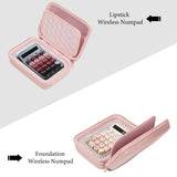 Geekria Numeric Keypad Hard Shell Travel Case, Compatible with LOFREE Foundation Numpad/Lipstick-Style, Portable Number Pad Carrying Bag (Pink)