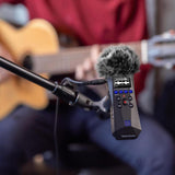 Geekria for Creators Furry Windscreen Compatible with ZOOM H1 Essential Recorder, Mic DeadCat Muff, Windbuster, Fluff Cover, Portable Digital Recorder (Grey / 2 Pack)