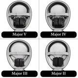 Geekria Shield Headphones Case Compatible with Marshall Major V, Major IV, Major III, Major II, Mid ANC Case, Replacement Hard Shell Travel Carrying Bag with Cable Storage (Black Diamond)
