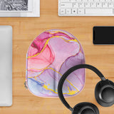 Geekria NOVA Headphones Case Compatible with JBL TUNE 770NC, TUNE 760NC, TUNE 750NC, TUNE 720BT, Live 770NC Case, Replacement Hard Shell Travel Carrying Bag with Cable Storage (Pink Marble)