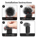 Geekria for Creators Furry Windscreen Compatible with DJI Mic, Mic DeadCat Wind Cover Muff, Fluff Cover Windshield, Wind Noise Reduction (Grey / 2 Pack)