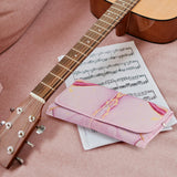 Geekria Portable Guitar Accessories Storage Bag, Foldable Easy Access Pockets Case, Picks Parts Holder Bag (Pink Marble)