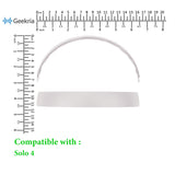 Geekria Plastic Headband Pad Compatible with Beats Solo 4 Headphones, Replacement Band Repair Part (White)