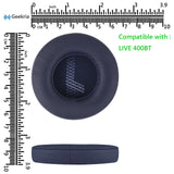 Geekria QuickFit Replacement Ear Pads for JBL LIVE 400BT Headphones Ear Cushions, Headset Earpads, Ear Cups Cover Repair Parts (Blue)