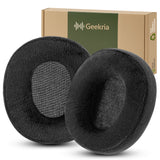 Geekria Comfort Velour Replacement Ear Pads for ATH M50X, M50XBT, M50XBT2, M50, M40X, M30, M20, M10, Logitech G Pro X/ Pro X2 Headphones Ear Cushions (Black)
