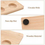 Geekria for Creators Microphone Holder & Wooden Wireless Mic Holder for Stand, 4-Slot Desktop Mic Storage Holder, Space-Saving Design for Home, Office, Recording Studio (Light Brown)
