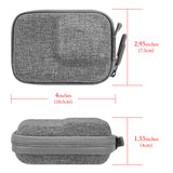 Geekria Carrying Case for Osmo Action 6, Portable Compact Storage Bag Compatible with DJI Osmo Action 5 Pro, 4, 3 Protective Case, Storage Case with Wrist Strap, Camera Accessories (Grey)