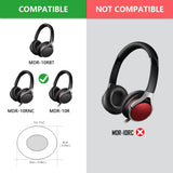 Geekria QuickFit Replacement Ear Pads for SONY MDR-10RBT, MDR-10RNC, MDR-10R Headphones Ear Cushions, Headset Earpads, Ear Cups Cover Repair Parts (Black)
