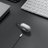 Geekria Silicone Case Cover Compatible with Sony WF-1000XM5 True Wireless Earbuds, Protective Earphones Skin Cover with Keychain Hook, Charging Port Accessible (White)