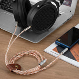 Geekria 2.5mm Balanced Cable Compatible with HIFIMAN SUSVARA UNVEILED, SUNDARA, HE4XX, 400i, HE1000V2, Denon AH-D600, AH-D7200, 5N OCC Braided Silver Plated Audio Cord (2.5mm to Dual 3.5mm/4.9ft)
