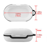 Geekria Silicone Cover Case for Samsung Galaxy Buds+, Buds 2 True Wireless Earbuds, Earbud Protection with Keychain (White)