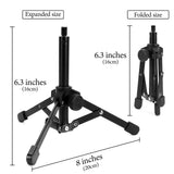 Geekria for Creators Tabletop Tripod Mic Stand Compatible with AKG D5, P120, P420, P820, C1000S, C3000, C451B, P5i, P3S Microphones, Desktop Mic Stand with Foldable Non-Slip Feet