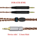 Geekria Apollo Copper Upgrade Audio Cable Compatible with ATH ATH-R70X Headphones, 3.5mm to Dual 2.5mm Replacement Headphones Cord for Hi-Resolution Audiophile, HiFi Headset (4.9 ft / 1.5 m)