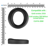 Geekria QuickFit Replacement Ear Pads for Sony PlayStation Gold Wireless New Version 2018, PS4 Gold Wireless 500 Million Limited Edition Headphones Ear Cushions, Ear Cups Cover Repair Part (Black)