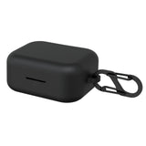 Geekria Silicone Case Cover Compatible with Bang & Olufsen Beoplay EX True Wireless Earbuds, Earphones Skin Cover, Protective Carrying Case with Keychain Hook, Charging Port Accessible (Black)