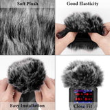 Geekria for Creators Furry Windscreen Compatible with ZOOM H4 essential Handy Recorder, Mic DeadCat Wind Cover Muff, Fluff Cover Windshield, Portable Digital Recorder (Grey / 2 Pack)
