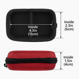 Geekria Shield Hard Shell Earbuds Carrying Case Compatible with TOZO T10, Bose SoundSport Free, Sony WF-1000XM3, WF-1000X, Wireless Earbuds Travel Storage Bag with Mesh Pocket (Red)