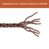 Geekria Apollo 6N OCC Single Crystal Copper Headphone Upgrade Cable, 8-Braid 4-Pin XLR to HD800 Series, Compatible with Sennheiser HD800S / HD800 / HD820, Neutrik Balanced Plug 1.5m (4.9ft)