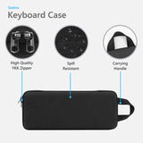 Geekria Slim Keyboards Carrying Case, Compatible with LOFREE Flow2 84 Keys / Flow2 68 Keys, EVA Hard Shell Travel Bag (Dark Grey)