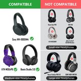 Geekria 500 Pairs Disposable Headphone Covers Compatible with Over-Ear and MRI Headsets, Stretchable Sanitary Ear Pads, Hygienic Earcup Cushion Protectors (M / White)