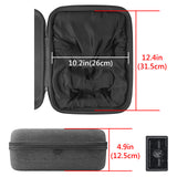 Geekria Shield Case for Large-Sized Over-Ear Headphones, Replacement Protective Hard Shell Travel Carrying Bag with Cable Storage, Compatible with Sennheiser HD820 (Dark Grey)