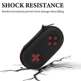 Geekria Carrying Case Compatible with 8Bitdo NEOGEO, M30, SN30 Pro Wireless Bluetooth Controller, Hard Shell Travel Case, Durable Storage Bag (Black and Red)