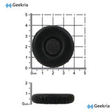 Geekria QuickFit Replacement Ear Pads for Blue Parrott C400-XT Headphones, Ear Cushions, Repair Parts (Black)