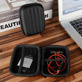 Geekria Shield Headphones Case for In-Ear Headphones, Replacement Hard Shell Travel Carrying Bag with Cable Storage, Compatible with JVC, JBL, Bose, HiFiman, Phaiser, Shure Headset (2Packs/Black)