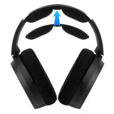 Geekria Velour Headband Pad Compatible with Sennheiser HD 490 Pro Headphones Replacement Band, Headset Head Top Cushion Cover Repair Part (Black)