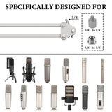 Geekria for Creators Microphone Arm Compatible with Rode PodMic, NT-USB, NT1-A, NT1 Mic Boom Arm with Tabletop Flange Mount, Suspension Stand, Mic Scissor Arm, Desk Mount Holder (White)