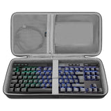 Geekria TKL Keyboard Case, Hard Shell Travel Carrying Bag for 87 Key Gaming Keyboard and Mouse Combo, Compatible with CORSAIR K70 RGB Tenkeyless, Keychron V3 Max TKL (Dark Gray)