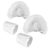Geekria NOVA Headphone Beam Strap+Cat Ears Attachment Compatible with Razer, JBL, Plantronics, Sennheiser, Logitech, Hyperx, Corsair Headphones, Easy DIY Installation, Comfortable (White)