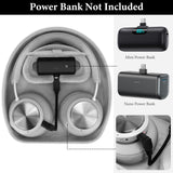 Geekria PRO Charging Headphones Case Compatible with Sennheiser PXC 550-II, B&O Beoplay H9/HX, Hard Shell, Durable, Multi-Layer Protection Travel Carrying Bag (White) Without Power Bank