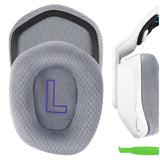 Geekria Comfort Mesh Fabric Replacement Ear Pads for Logitech G733, G535, G335 Headphones Ear Cushions, Repair Parts with Video Guide (Grey)