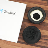 Geekria Comfort Mesh Fabric Replacement Ear Pads for Logitech Zone Wired (981-000871), Zone 750 (981-001229) Headphones ( Not Compatible with Zone Wireless ), Ear Cushions (Black)