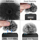 Geekria for Creators Furry Windscreen Compatible with Rode Wireless GO, Mic DeadCat Wind Cover Muff, Fluff Cover Windshield, Wind Noise Reduction (Grey / 3 Pack)