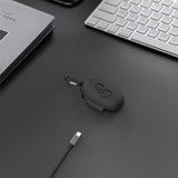 Geekria Silicone Case Cover Compatible with SAMSUNG Galaxy Buds+ Plus True Wireless Earbuds, Earphones Skin Cover, Protective Carrying Case with Keychain Hook, Charging Port Accessible (Black)