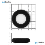 Geekria Comfort Foam Replacement Ear Pads for TELEX AIRMAN 750, 760, Vxi BlueParrott B250-XTS, B250XTS Headphones Ear Cushions, Repair Parts (Black)