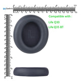 Geekria QuickFit Replacement Ear Pads for Anker Soundcore Life Q30, Soundcore by Anker Life Q35 Headphones Ear Cushions, Repair Parts (Blue)