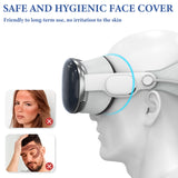 Geekria Silicone Face Pad Cover Compatible with Apple Vision Pro, Washable Anti-Leakage Cushion Pad Mask, Original Headset Replacement Accessories, VR Headset Face Shield (Black)