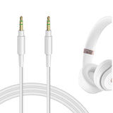 Geekria Audio Cable Compatible with Beats Studio Pro/3/2, Solo 4/3/2/HD, Mixr, Pro Headphones Cable, 1/8" (3.5mm) to 3.5mm Replacement Stereo Cord (4 ft/1.2 m White)