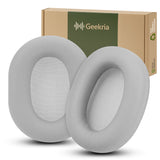 Geekria Elite Sheepskin Replacement Ear Pads for SONY WH-1000XM6 Headphones Ear Cushions, Repair Parts (Silver)