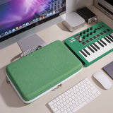 Geekria USB MIDI Keyboard Controller Hand Case, Compatible with Arturia MiniLab 3 / MiniLab MkII 25 Slim-Key, Hard Shell Travel Carrying Bag (Mint Green)